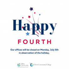 Our offices will be closed Monday 7/5